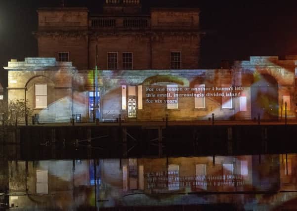 Chitra Ramaswamy's Love Letter To Europe is being projected onto Custom House, Leith, until 25 January