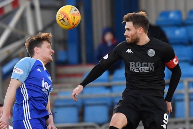 David Goodwillie and Clyde rose to the occasion at Peterhead (pic Duncan Brown).