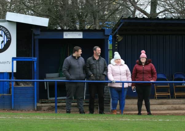 The proposed accesible vewing area at Penicui Park, photo taken at lat Saturday's game v Arniston Rangers.