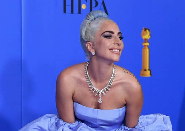 Lady Gaga at the Golden Globes awards. Picture: Kevin Winter/Getty Images