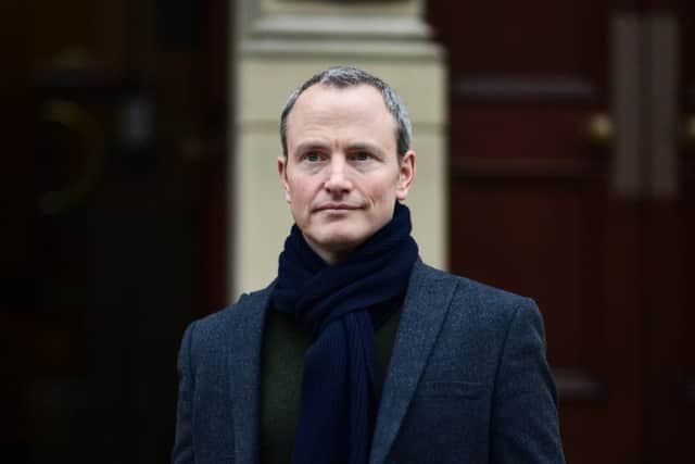 Donald Simpson outside the Cowiesburn office in West Regent Street, Glasgow. Picture: John Devlin