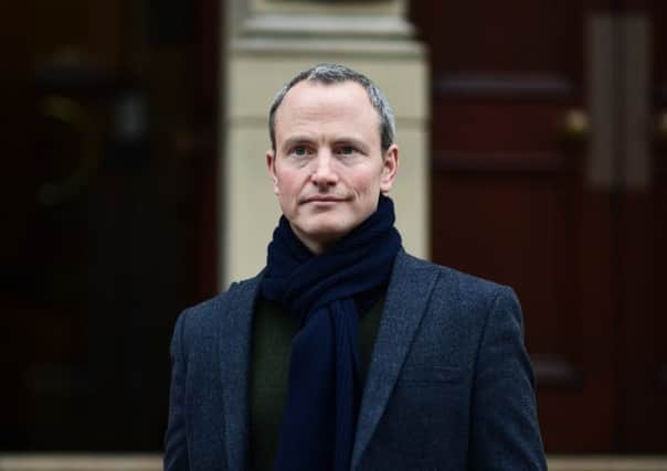 Donald Simpson outside the Cowiesburn office in West Regent Street, Glasgow. Picture: John Devlin