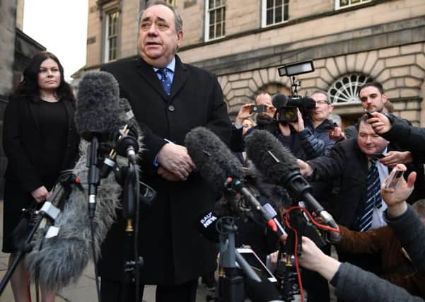 Former Scottish First Minister Alex Salmond delivers a statement outside the Court of Session January 08, 2019 in Edinburgh, Scotland (Photo by Jeff J Mitchell/Getty Images)