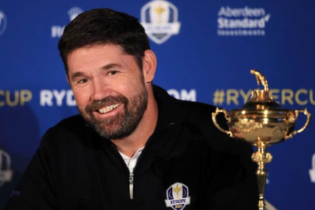 Padraig Harrington was all smiles after being confirmed as Europe's captain for the 2020 Ryder Cup at Whistling Straits. Picture: Getty Images