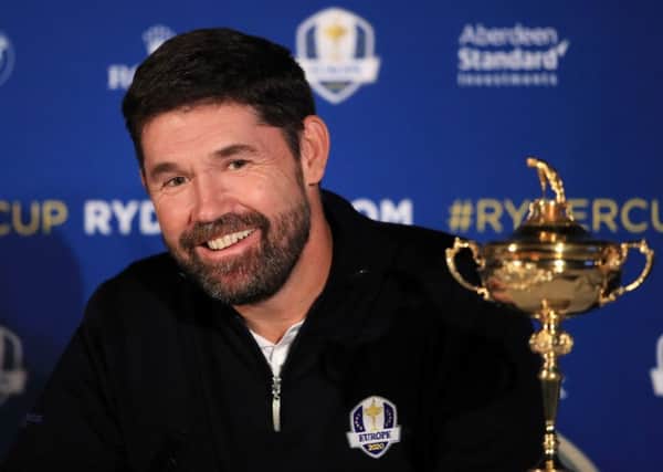 Padraig Harrington was all smiles after being confirmed as Europe's captain for the 2020 Ryder Cup at Whistling Straits. Picture: Getty Images