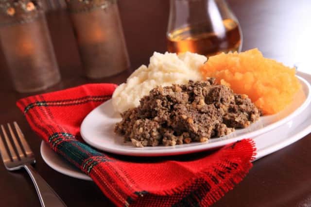 Traditionally haggis is eaten with neeps (turnip) and tatties (mashed potatoes). (Photo: Shutterstock)