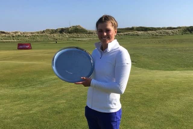 Hannah McCook following her win Welsh Stroke Play victory last year.