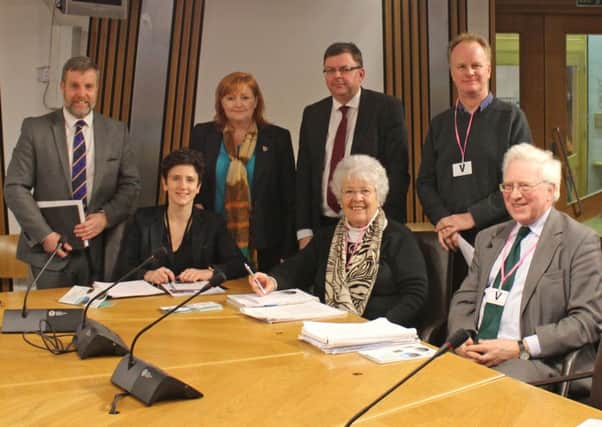 Representatives of Galloway National Park Association and local MSPs meet minister Mairi Gougeon, seated left.