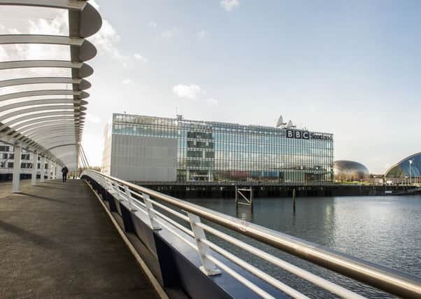 The BBC's Glasgow HQ at Pacific Quay. Picture: John Devlin