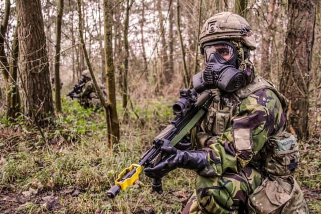 Members of Y Company, 45 Commando taking part in Exercise Toxic Dagger on Salisbury Plains. Picture: Dean Nixon/MoD/Crown Copyright/PA Wire
