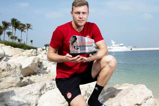 Ladbrokes Premiership Player of the Month for December Sam Cosgrove scored seven goals in seven matches for Aberdeen. Picture: SNS.