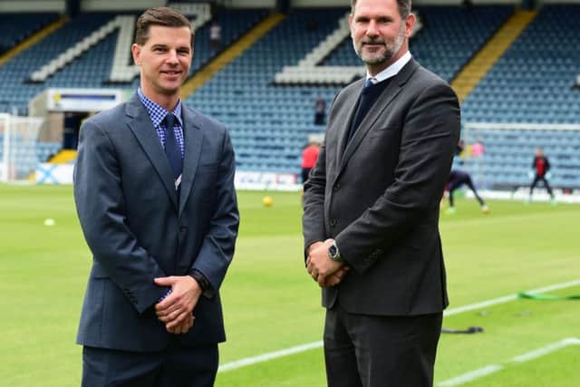 Dundee's Tim Keyes (left) and John Nelms. Picture: SNS