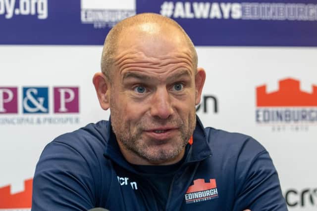 Edinburgh head coach Richard Cockerill speaks to the press. Picture: SNS