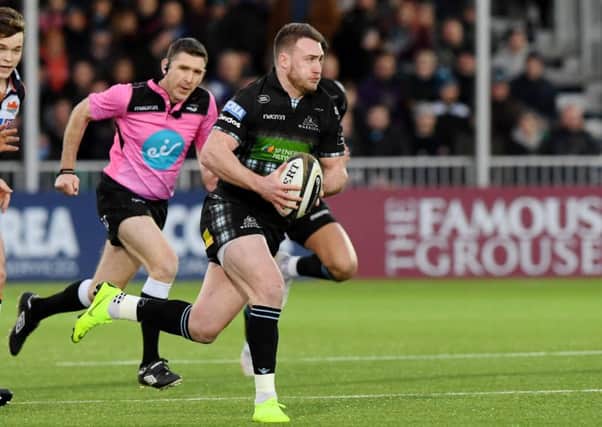 Stuart Hogg is back in the Glasgow team after being sidelined with a hip injury. Picture: SNS/SRU.