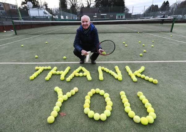 Brian Melville, 68, was Andy Murray's first coach, from when the dual Wimbledon champion was aged seven. He is pictured here at Dunblane Sports Club.
 Picture: John Devlin
