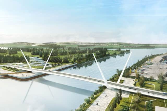 An artists impression of the River Clyde Crossing, where work is expected to begin this year. Picture: Contributed