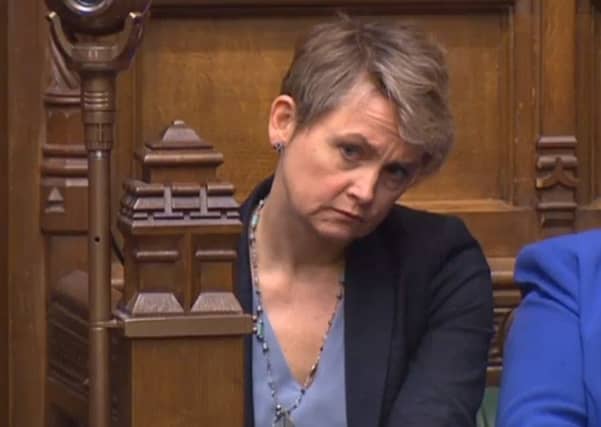 Yvette Cooper listens during Prime Minister's Questions in the House of Commons.
Picture: PA