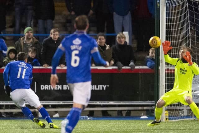 Queen of the South's Stephen Dobbie scores again to make it 4-0. Picture: Craig Foy/SNS