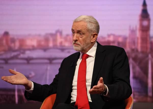Labour Leader Jeremy Corbyn appears on The Andrew Marr Show on January 13. Picture: Jeff Overs/BBC via Getty Images.