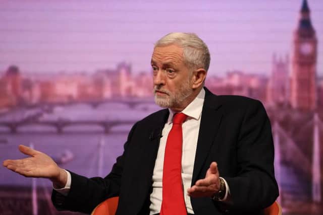 Labour Leader Jeremy Corbyn appears on The Andrew Marr Show on January 13. Picture: Jeff Overs/BBC via Getty Images.