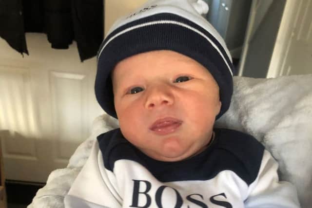 Ben Dawson, whose father, Paul, was paid a visit by the police after he posted a joke on Facebook about accidentally giving his tiny son a taste of hot chilli sauce. Picture: Family handout/PA Wire