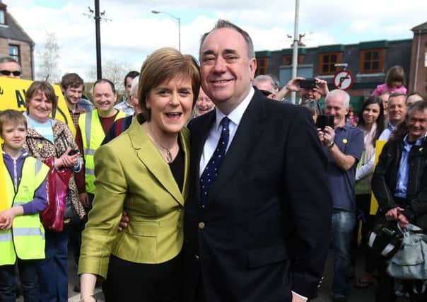 Nicola Sturgeon with Alex Salmond during an election campaign