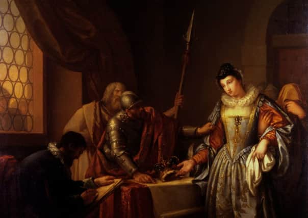 Detail from The Abdication of Mary Queen of Scots, by Gavin Hamilton. The painting was the inspiration for the major research project. PIC: Glasgow University/Hunterian Art Gallery.