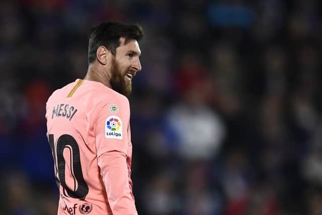 Goal machine: Barcelona forward Lionel Messi is closing in on Jimmy McGrory's haul. Picture: Getty Images