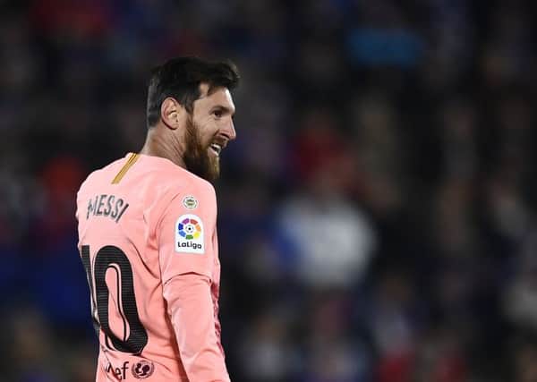 Goal machine: Barcelona forward Lionel Messi is closing in on Jimmy McGrory's haul. Picture: Getty Images