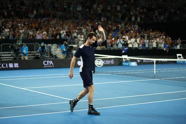 Andy Murray after his first round exit at the Australian Open this year. Picture: Getty