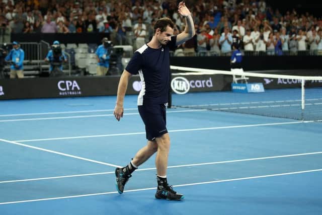 Andy Murray after his first round loss to Roberto Bautista Agut at the Australian Open. Picture: Julian Finney/Getty Images