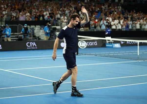 Andy Murray after his first round loss to Roberto Bautista Agut at the Australian Open. Picture: Julian Finney/Getty Images