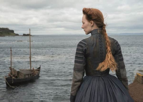 Surveying her land...Mary Queen of Scots was filmed on location across Scotland. Mary (Saoirse Ronan) and the rest of the cast and crew spent  two weeks at Blackness Castle. (Pic: Courtesy of Universal Pictures)