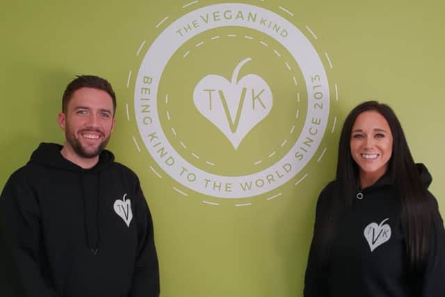 TheVeganKind co-founders and husband and wife team, Scott and Karris McCulloch. Picture: Contributed