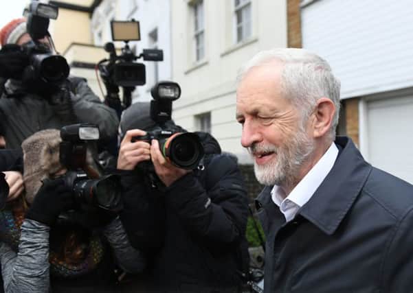 Labour leader Jeremy Corbyn leaves his home in north London ahead of his motion of no confidence in the Government being debated in Parliament. Picture: Joe Giddens/PA Wire