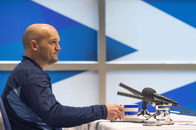 A relaxed Gregor Townsend at the announcement of his 39-strong squad for this seasons Six Nations at BT Murrafyield. Picture: Gary Hutchison/SNS/SRU