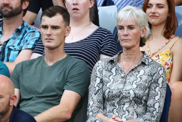 Jamie and Judy Murray watch Andy in action in Melbourne last week but now she is looking for money for her centre. Photograph: Cameron Spencer/Getty Images
