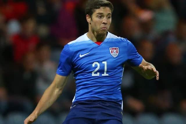 Matt Polster in action USA Under-23 against England U21. Picture: Dave Thompson/Getty Images