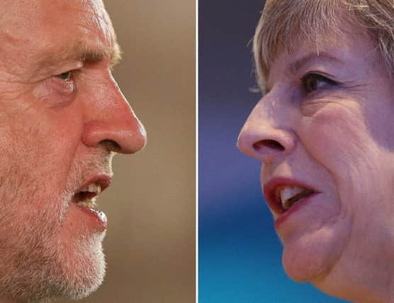 Jeremy Corbyn must hold talks with Theresa May about Brexit and persuade her that the UK must not leave the EU without a deal (Picture: Daniel Leal-Olivas and Dan Kitwood/AFP/Getty Images)