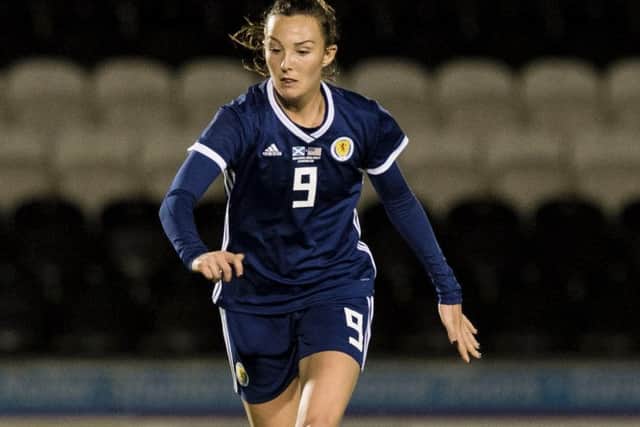 Caroline Weir scored a penalty for Scotland in the defeat by Norway. Picture: SNS