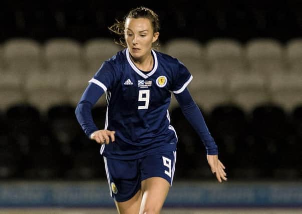 Caroline Weir scored a penalty for Scotland in the defeat by Norway. Picture: SNS