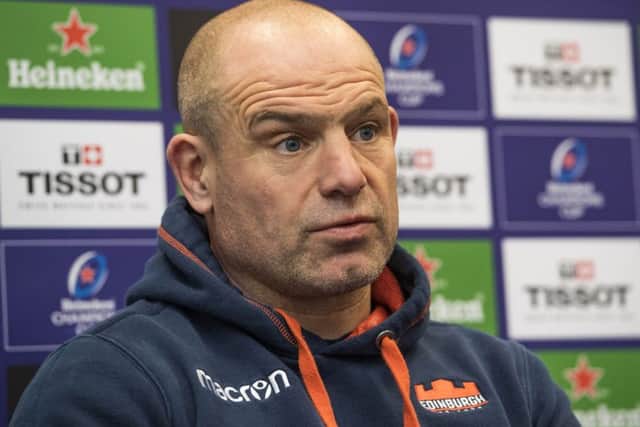 Edinburgh Rugby head coach Richard Cockerill. Picture: SNS