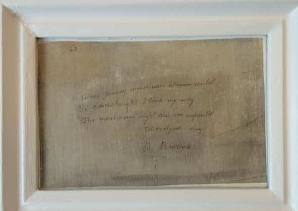 The Bards short poem, scribbled on a Kirkcudbright wall over 200 years ago.