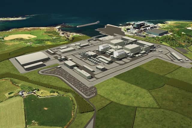 An artist's impression of a planned nuclear power station at Wylfa on Anglesey in north Wales. (Picture: PA)