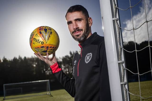 Michael Smith has been in good form for Hearts this season. Pic: SNS