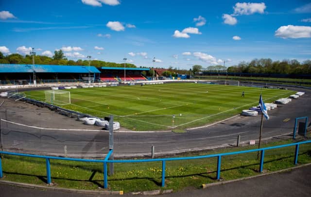 A frozen pitch at Cowdenbeath's Central Park ground has led to the game being postponed. Picture: SNS