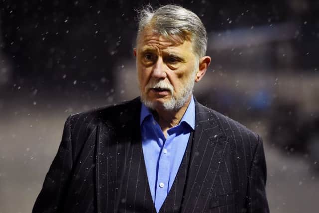 Cowdenbeath chairman Donald Findlay at Central Park. Picture: Craig Foy/SNS