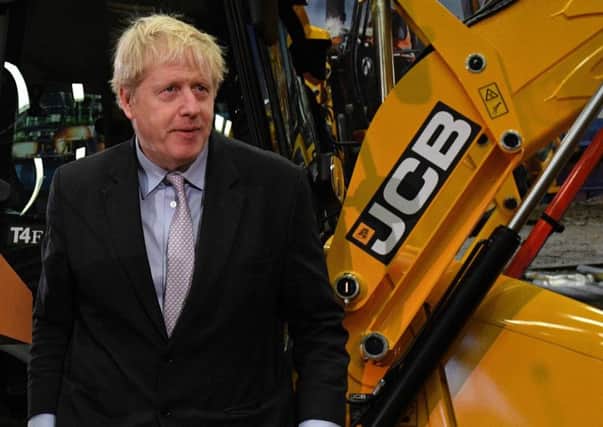 Boris Johnson visits JCB HQ in Rochester on Friday to give his speech. Picture: Oli Scarff/Getty