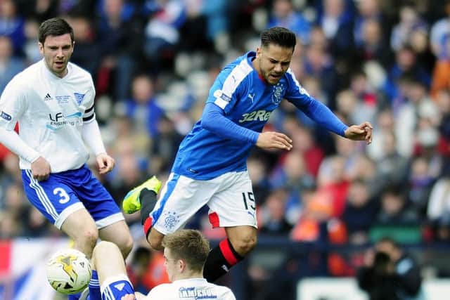 Harry Forrester in action for Rangers. Pic: Michael Gillen