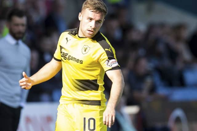 Lewis Vaughan scored a second half hat-trick against Fife rivals Dunfermline. Pic: SNS/Bruce White